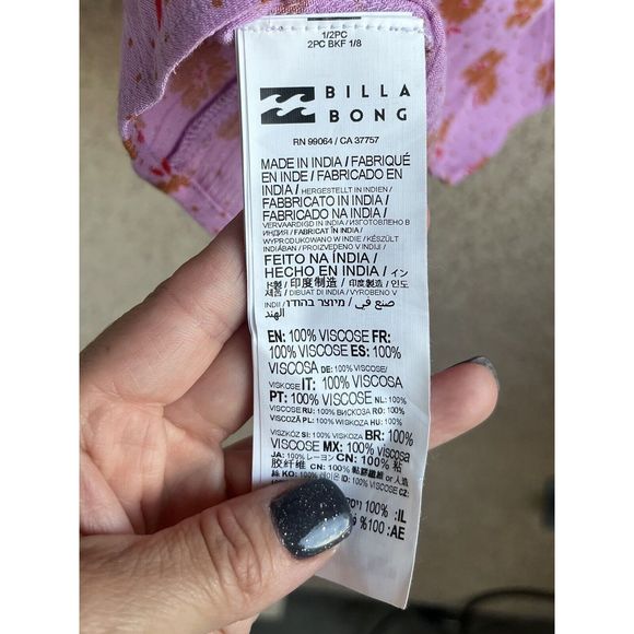 Billabong Heartland Long sleeve Mini Dress - Size XS - Multicolored - Picture 7 of 10